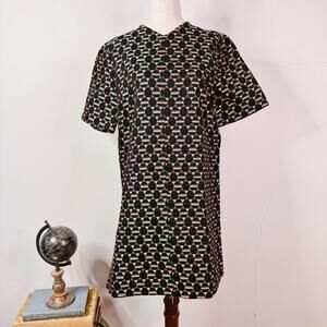 Marni Magi Cotton Peach Amber Tunic Dress Size IT 40 Geometric Print